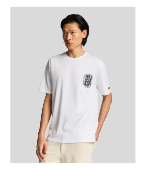 Lyle&scott Embroidered Badge Graphic T-shirts Wit Ts2221v