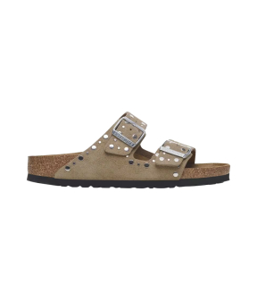 Birkenstock Arizona Rivet Border Slippers Taupe 1029390