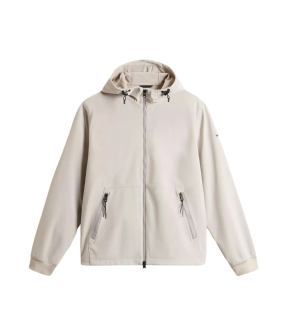 Woolrich Soft Shell Full-zip Hoodie Windjacks Beige Ut3496 1093