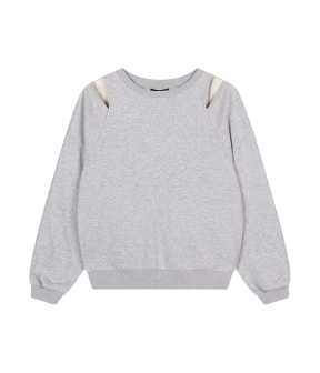 Alix The Label Cut Out Sweater Sweaters Grijs 2503837085