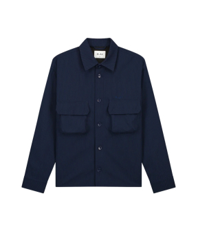 ØlÅf Bonded Pocket Overshirt Ls Overshirts Donkerblauw M200306