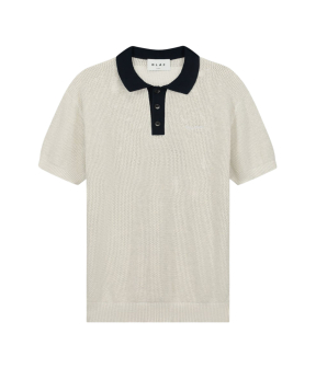ØlÅf Varsity Polo Knit Ss Polos Off White M200704
