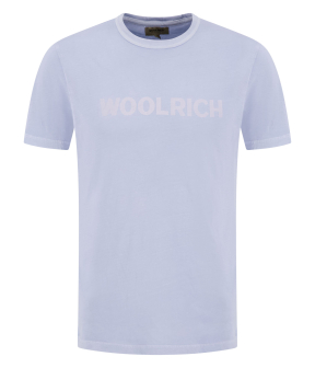Woolrich Light Garment Dyed T-shirt T-shirts Lichtblauw Cfwote0146mrut3708