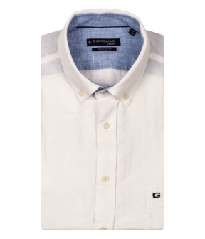 Giordano  Korte Mouw Overhemden Wit 516009