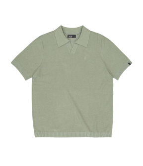 Butcher Of Blue Boucle Knit Polo Polos Groen M2516018