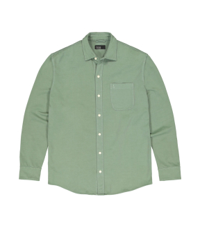 Butcher Of Blue Aidan Jersey Shirt Lange Mouw Overhemden Olijf M2514012