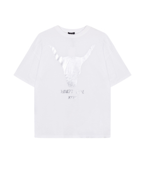 Alix The Label Silver Bull T-shirt T-shirts Wit 2503892115