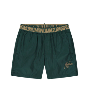 Malelions Venetian Swim Shorts Zwembroeken Groen Mm3-ss25-52