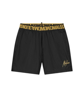 Malelions Venetian Swim Shorts Zwembroeken Zwart Mm3-ss25-52