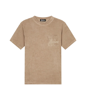 Malelions Signature Towelling T-shirt T-shirts Taupe Mm3-ss25-25