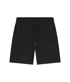 Malelions Seersucker Sorts Shorts Zwart Mm3-ss25-21