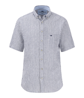 Fynch Hatton  Korte Mouw Overhemden Blauw 15046141