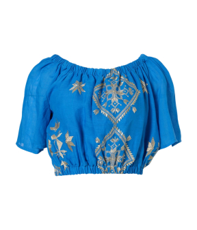 Greek Archaic Kori  Tops Blauw S25k-440371