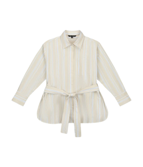 ØlÅf Stripe Tie Shirt Ls Blouses Blauw W200304
