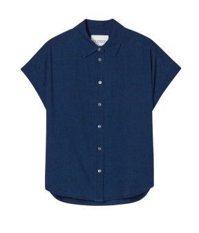 Closed Sleeveles Shirt Blouses Donkerblauw C94364-190-27