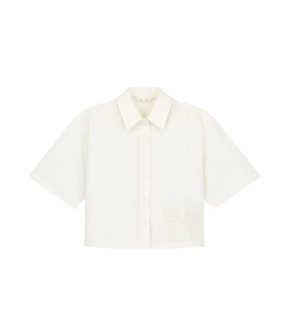 ØlÅf Cotton Linen Sun Shirt Blouses Off White W210302