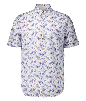 Giordano  Korte Mouw Overhemden Blauw 516039