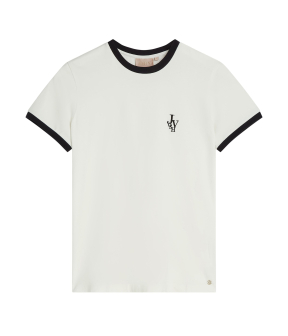 Josh V Loren Fitted T-shirt With Logo T-shirts Off White Jv-2503-0002