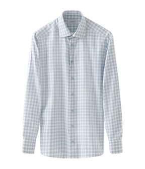 Eton  Lange Mouw Overhemden Blauw 100014022