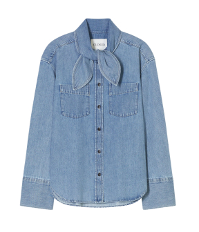 Closed Scarf Shirt Blouses Lichtblauw C94789-16f-3x