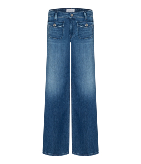 Cambio Aimee Patched Pocket Jeans Blauw 9118 0117 00