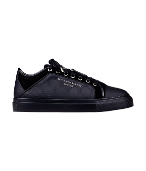 Benjamin Berner Logo Monogram Embossed Sneakers Zwart Bnj22090843