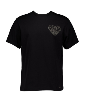 Croyez Croyez Stitched Heart T-shirts Zwart Cr1-pf25-15