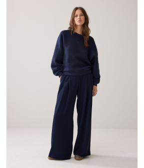 Summum Sweatshirt Soft Sweat Blouses Donkerblauw Hamburg-30413