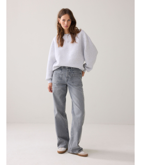 Summum Sweatshirt Soft Sweat Blouses Lichtgrijs Hamburg-30413