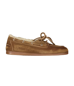 Posa  Loafers Donkerbruin Boat Loafer Veg-shearling