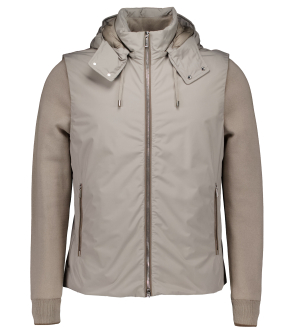 Moorer Mougi100852-tepa023 Gewatteerde Jassen Taupe Evan-stop