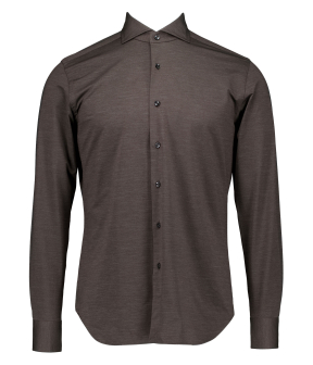 Xacus Active Shirt Lange Mouw Overhemden Donkerbruin Act520ml/91617
