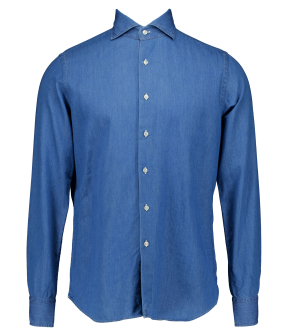 Xacus Washed Shirt Lange Mouw Overhemden Blauw 721ml/91118