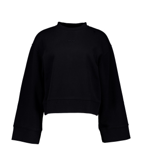 Olaf Wmn Retro Logo Crewneck Sweaters Zwart W990207