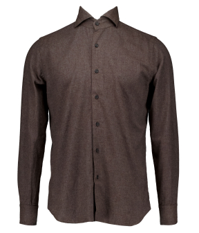 Xacus Washed Shirt Lange Mouw Overhemden Bruin 721ml/91175