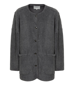 Âme Antwerp Teddy Oversized Jacket  Donkergrijs Hannah 2