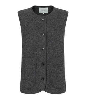 Âme Antwerp Sleeveless Wool Jacket Gilets Donkergrijs Madison