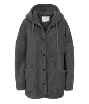 Âme Antwerp Teddy Oversized Jacket  Donkergrijs Kenji