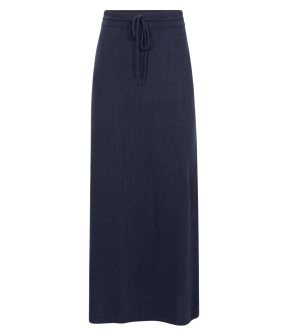 Âme Antwerp Long Knit Skirt  Donkerblauw Maggy