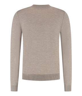 Malelions Premium Merino Sweaters Taupe Mp1-aw25-07