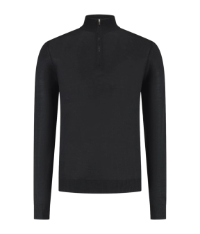 Malelions Premium Merino Half Zip  Zwart Mp1-aw25-05