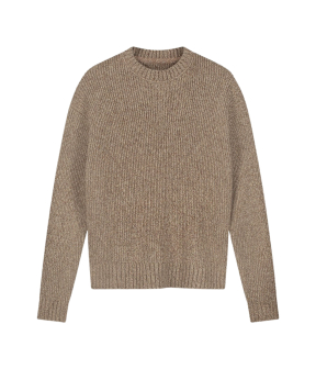 Olaf Essential Melange Knitted Crewneck Sweaters Bruin M230701