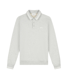 Olaf Tipping Detail Oversized Polo Polos Grijs M230205