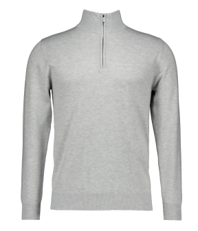 Defaut Paris Knitwear Half-zip Sweater Truien Lichtgrijs M606