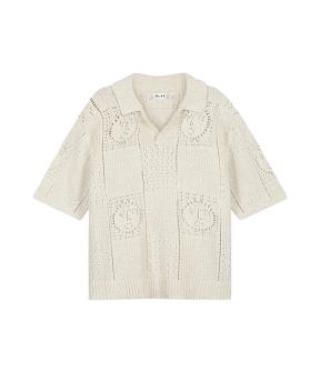 Olaf Face Logo Knit Polo Polos Off White M240702