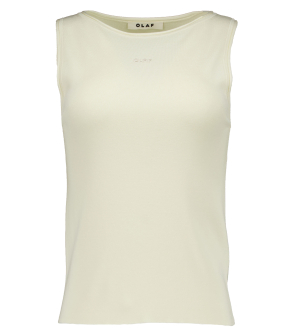 Olaf Retro Logo Sleeveless Knit Singlets Off White W240704