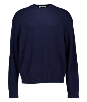 Olaf Essential Knitted Crewneck Sweaters Donkerblauw M240701