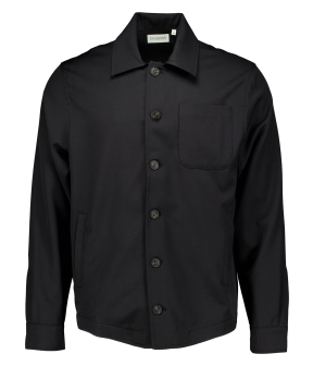 Duquezzi Wool Blend Overshirt Overshirts Zwart Dqa30026005