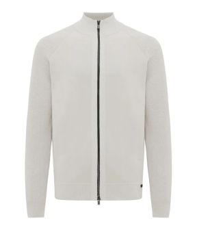 Genti Cardigan Zip Ls Vesten Off White K4137-1278