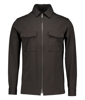 Genti Oaks Shirt Jacket Zip Jackets Donkergroen S4198-1967